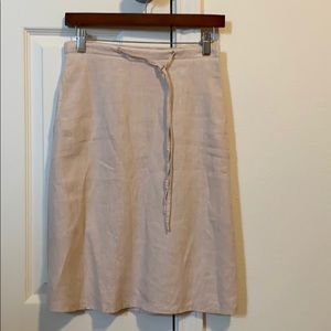 Cream linen skirt